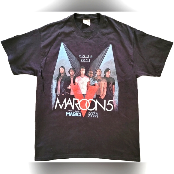Maroon 5  Band Tour Graphic Black T-Shirt - Large - EUC - Picture 2 of 7